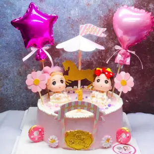 Jhouse造型蛋糕/雙胞胎蛋糕/雙胞胎兩公主創意蛋糕生日蛋糕（圖片10吋）