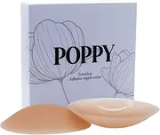 [POPPY] Nipple Covers | Pasties | Nipple Coverage for Women | Sticky bra | Adhesive bra | Strapless bra | Reusable | 1 pair
