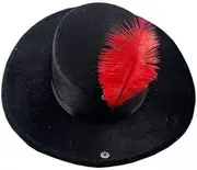 Ｓｉｍｈｏａ 4X Fedora Hat Cowboy Hat with Feather Decors Elegant Dress Jazz Hat Cowgirl Hats for Wedding Party Girls Concerts Engagement