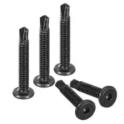 uxcell Hex Socket Self Tapping Screws, 1/4 x 1-5/8" 410 x 1-5/8", Black