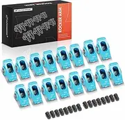 A-Premium 16Pcs Blue Aluminum Engine Roller Rocker Arms with Needle Bearings Compatible with Chevy SBC 350, 1.5 Ratio, 7/16" Studs