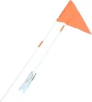 DINHEAROM 2 Sets Bright Bike Safety Flags with Poles for Easy Install Double Sided Pennants for Bicycle Safety Durable and Tear Resistant Flag Accessories Random Color