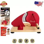 Precision Bread Slicer with Hand Crank & Adjustable Thickness for Homemade Bread
