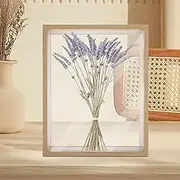 STOBAZA Shadow Box Photo Frame Wooden Double-sided Specimen Storage Box Desktop Postcard Display Pressed Flowers Dried Leaf Display Table Decoration Showcase for Picture
