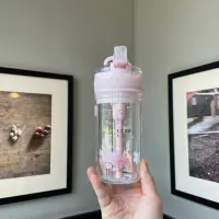 在飛比找Yahoo!奇摩拍賣優惠-熱銷 隨身杯 杯子櫻花Contigo盒塑料吸管水杯500ml