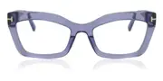 Tom Ford FT5766-B Blue-Light Block 078 Men's Glasses Purple Size 54 - Private Health Rebate - Blue Light Block Available