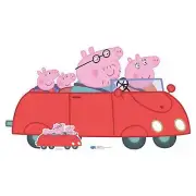 Peppa Pig Family Car Lifesize and Mini Cardboard Cutout / Standee / Stand up
