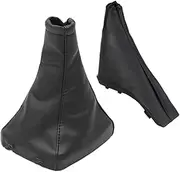 KIXURO Handbrake Gear Shift Stick Boot, for Opel, for Vauxhall, Astra G 1998-2004 Coupe 2000-2004 Gaiter Gaitor Cover Pu Leather Gear Lever dust Cover