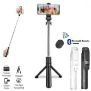 Flexible Tripod Holder Stand Selfie Stick Bluetooth Remote Mobile Phone - White