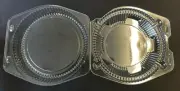 Whole Pie Clear Carryout Plastic Clam-shell Container DFI 9" 76 Count..