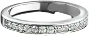 [HEARTS AND YOU] 1ct Round Cut Moissanite Wedding Band Channel Set Half Eternity White Gold Plated