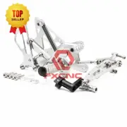 For DAYTONA 675R 2006-2012 CNC Rearset Footpegs Foot Pegs Footrests Pegs Silver