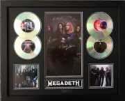 MEGADETH SIGNED LIMITED EDITION FRAMED MEMORABILIA