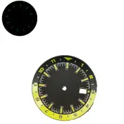 36.5mm Watch Dial With C3 Green Luminous Part For Seiko NH35 NH35A Movement