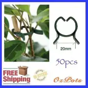 20mm Plastic Garden Plant Clip Rings x 50pcs Great for Beans, Tomato, Cucumbers