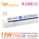 (2入)舞光 LED 15W 6500K 白光 全電壓 3尺 T8玻璃日光燈管 _ WF520295