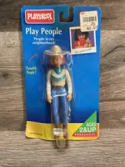 Vintage Playskool People Poseable Cowgirl (Hasbro 1993)