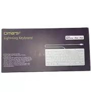 Omars MFI Cert iPad Plug-n-Go Wired Lightening Keyboard iPhone iPad iPod BNIB