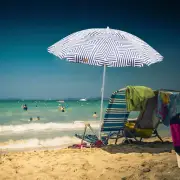 Beach Umbrella Outdoor 1.8m Sun Shade w/ Carry Bag Tilt Pool Navy Protection