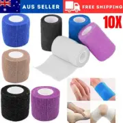 10× Self-Adhesive Cohesive Wrap Bandage Pet Vet Wrap First Tapes AU