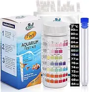 Aquarium Test Strips – 7 in 1 Fish Tank Water Testing Kit & eBook – Contains 100 Fast & Accurate Fish Tank Test Strips & 1 Fish Tank Thermometer - Aquarium Water Test Kit for Ponds & Other Fish Tanks