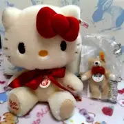 Steiff Hello Kitty Plush Toy Sanrio Doll with Teddy Bear Keyring Limited New