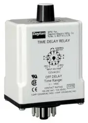 Dayton 24En87 Time Delay Relay,24Vac/Dc,10A,Dpdt,2Va