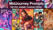 Midjourney Prompt Professional High Quality Retro Anime Manga Poster