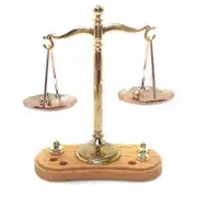 Balance Scale - Single Unit, Compact Design, Metal Material, Gold