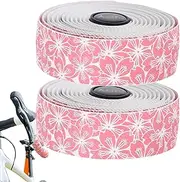 Bike Bar Tape, Bike Grip Tape, Padded Wrap with Cherry Pattern 2 Rolls Accessories for Rowing Gravel Cycling Hockey