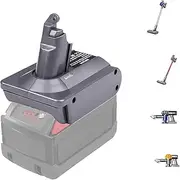 V6 Battery Adapter for Dyson V6 Battery Compatible with Milwaukee M18 18V Battery for Dyson V6 SV03 SV04 SV09 DC62 DC59 Series Vacuums