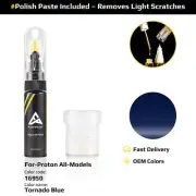 Touch Up Paint For Proton All Models 16950 Tornado Blue With Polish Paste