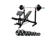 Impact BP7 Bench Press + 120kg Olympic 7ft Barbell Weight Set