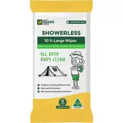 Great Aussie Wipes Showerless X-Large Body Clean Wipes 10pk