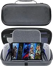 EJGAME Travel Carrying Case Compatible with PlayStation Portal,Built-in Larger Storage and Screen Protector,Shockproof Anti-Scratch Dual-Layer Oxford Protective Portable Case,Black