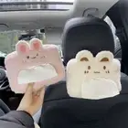 Short Plush Car Tissue Box Bear Rabbit Napkin Tissue Holder Car Accessories