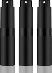 8ML Mini Atomizer Perfume Travel (Matte Black) Refillable Bottle Portable Spray