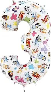 Toyland® 26 Inch Bluey Number Foil Balloon - Kids Party Balloons - Number 1-6 Available