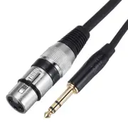 1/4" TRS to XLR Female Cable, 6.35mm TRS Male to XLR Cable, 6ft, Silver