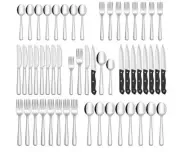 48-Piece Silverware Set with Steak Knives, Stainless Steel Flatware Cutlery