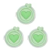 3pcs Soft Tape Measure 60-Inch 1.5M Mini Cute Measuring Tape, Green Heart