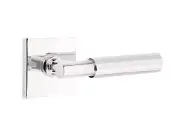 Emtek Select Privacy, Square Rosette, T-Bar Stem, Faceted Handle US26 LH
