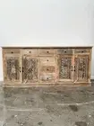 Solid Timber Carved Shabby Chic French Country Sideboard Large Buffet Cabinet