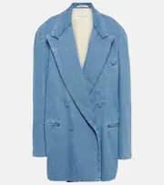 [Dries Van Noten] Dries Van Noten Oversized denim blazer AU 10 blue