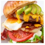 Original food sample "Hamburger Plate" Replica Fake Food from japan