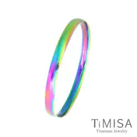 在飛比找momo購物網優惠-【TiMISA】純真-薄 純鈦手環(極光)