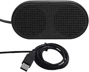 Mini Computer Speaker - Portable USB Audio, Compact Laptop | 3D Stereo Output Accessory, Plug Play Convenience, Speaker with Office Scenario