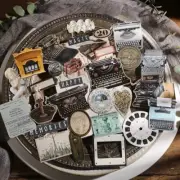 Vintage Typewriter Film Label Die Cut Junk Journal Ephemera 32 Pcs Scrapbooking