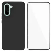 For OnePlus Nord CE5 5G TPU Case WANLONFENG MS Series Matte Back Cover with Tempered Glass (Big Hole