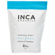 Inca Organics Organic Whey Protein Powder Natural 1kg